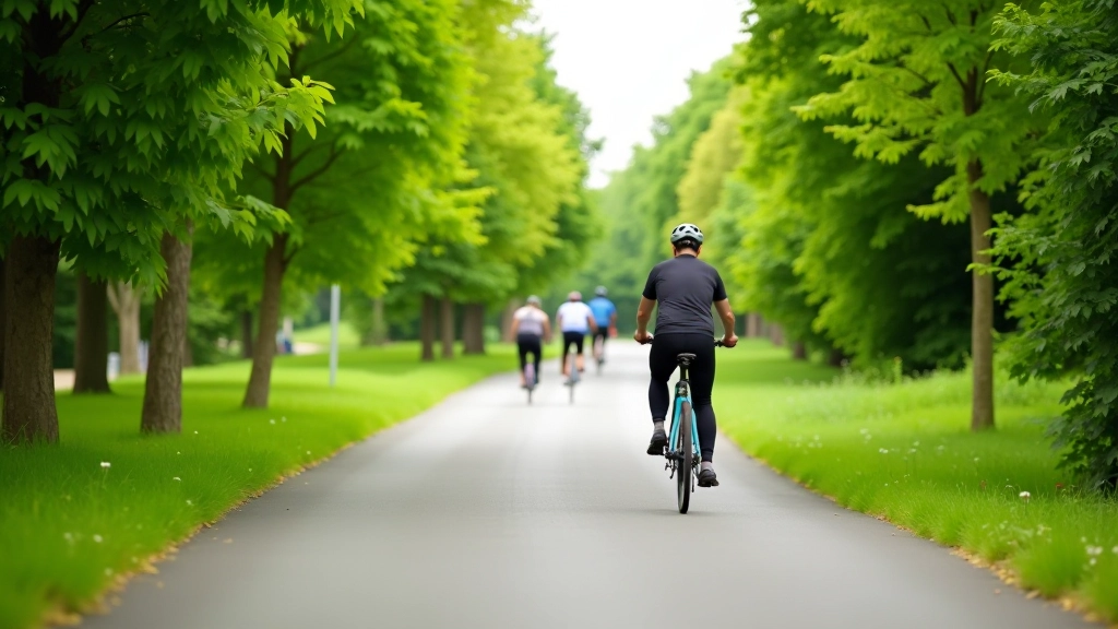Cyklisté jedoucí po zelené cyklostezce Jihlavského greenway